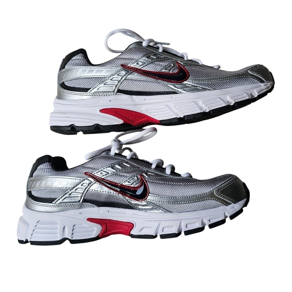 NWOT Men's Nike Initiator Sneakers Silver Red Size 9.5 Red Silver Grey - Picture 5 of 10